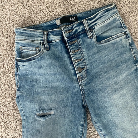 **SOLD** Kut from the Kloth ripped skinny jeans high rise - Picture 1 of 6